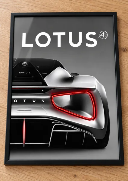 Présentation encadrée de l’affiche Lotus, collection Premium