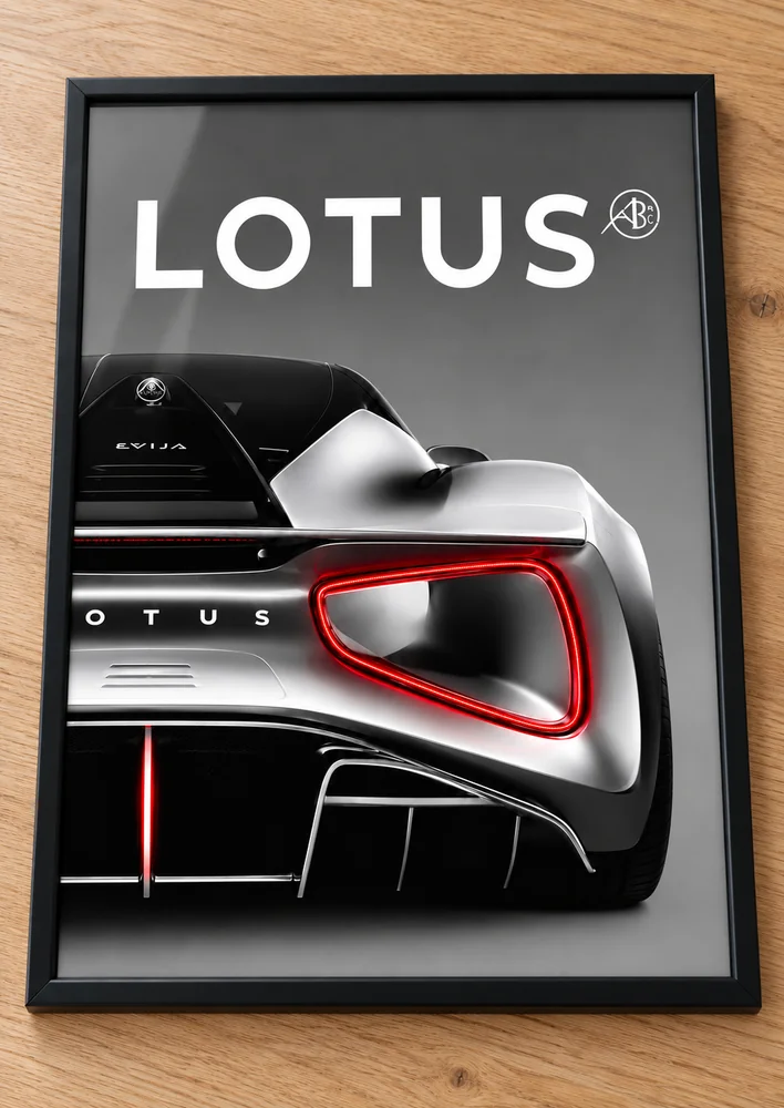 Présentation encadrée de l’affiche Lotus, collection Premium