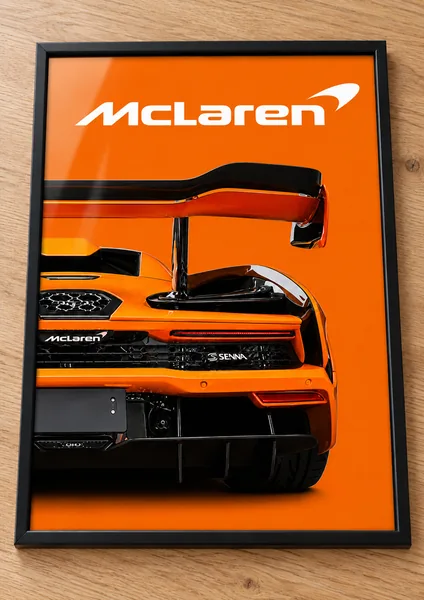 Présentation encadrée de l’affiche McLaren, collection Premium