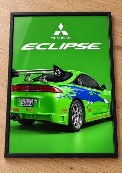 Présentation encadrée de l’affiche Mitsubishi Eclipse, collection Fast & Furious