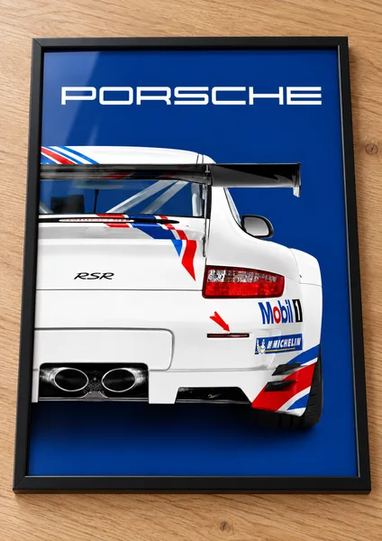 Présentation encadrée de l’affiche Porsche — Premium, collection Premium